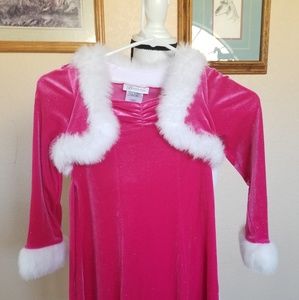 Pink Santa claus costume Size S.
